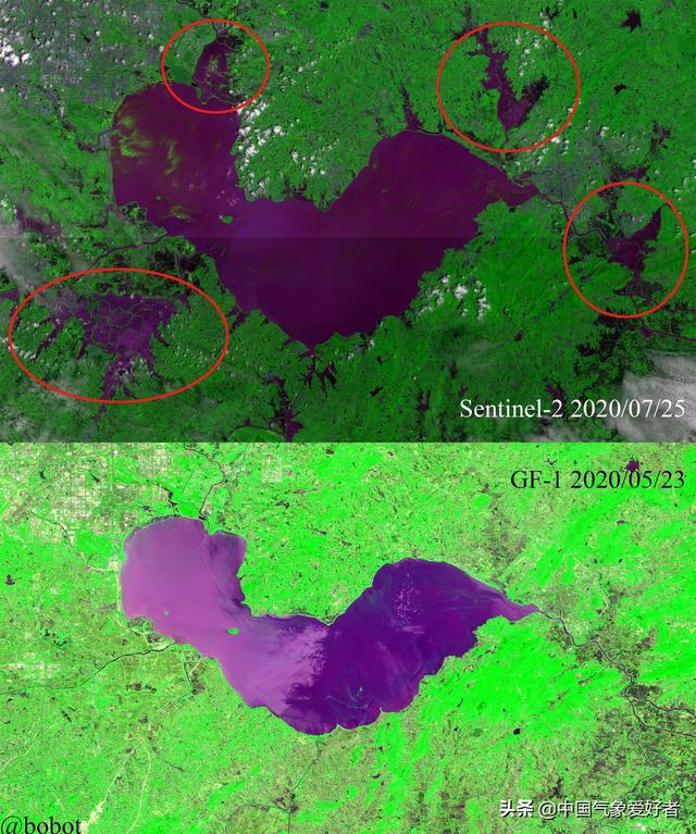 安徽巢湖周?chē)蝗欢喑鏊膫€(gè)大湖，太空可見(jiàn)！分析：背后是嚴(yán)重洪災(zāi)